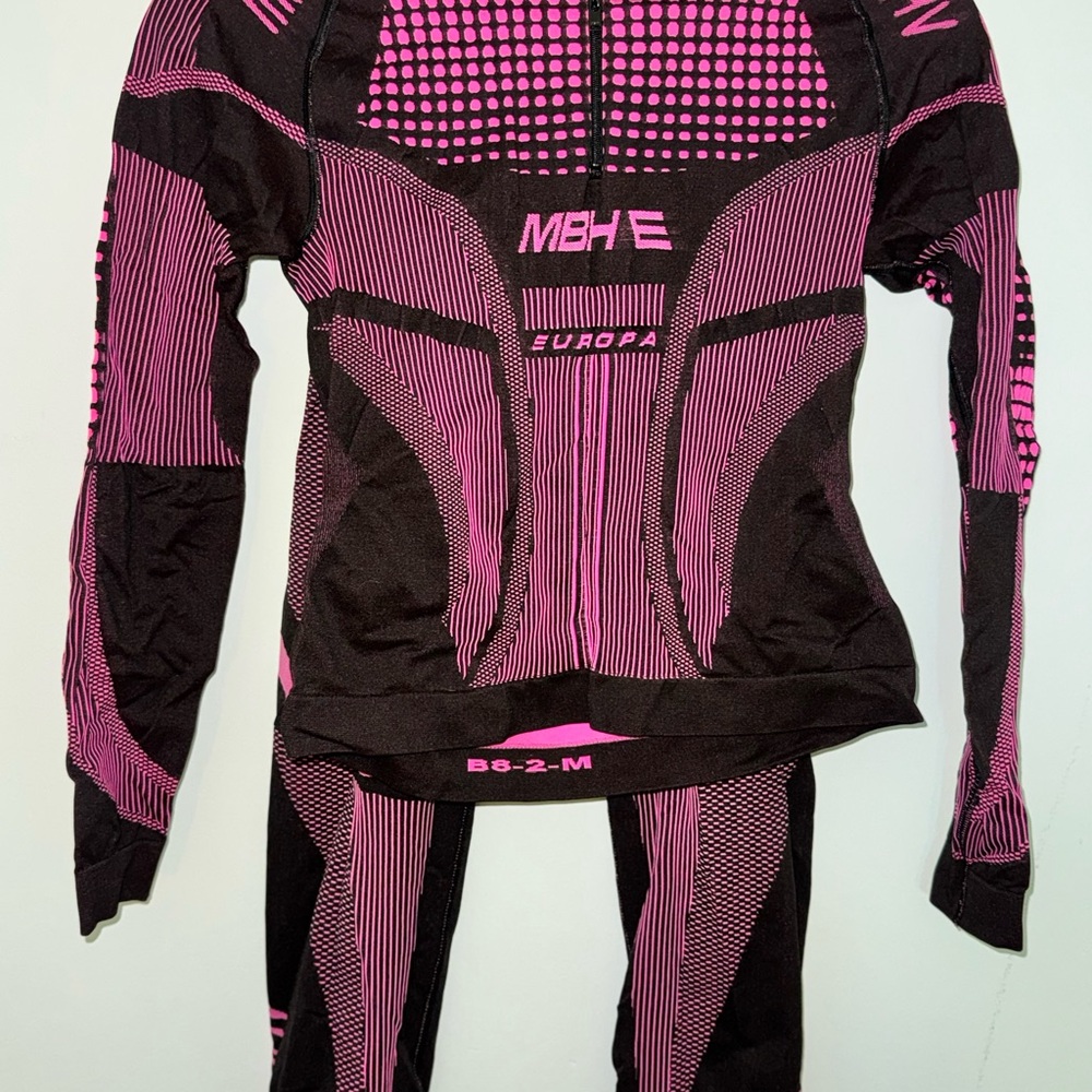 MISBHV Pink and Black Activewear Set